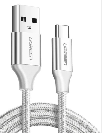 UGREEN USB-A 2.0 to USB-C Cable Nickel Plating Aluminum Braid 1m (60131/US288)
