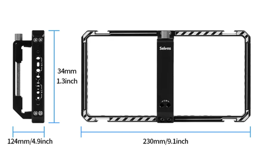 Selens SRM8-U1223 Smartphone Stabilizer Grip With Cold Shoe Mount Vlogging Cage Phone Video Rig For Videomaker Film Maker