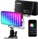 NEEWER RGB Video Light, SL90 12W 4300mAh Battery 360° Full Color 18 Light Scenes, 2500~10000K CRI97+ On Camera Light Panel Aluminum Alloy Body, App & 2.4G Control for YouTube/TikTok/Vlog/Photography