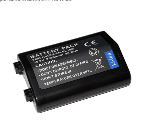 Replacement Battery For Nikon EN-EL18D Black