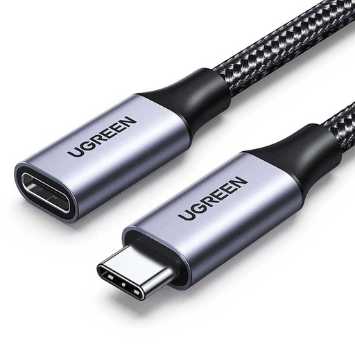 UGREEN USB-C Male to USB-C Female Gen2 Alu Case Braided Extension Cable 1m (30205/US372)