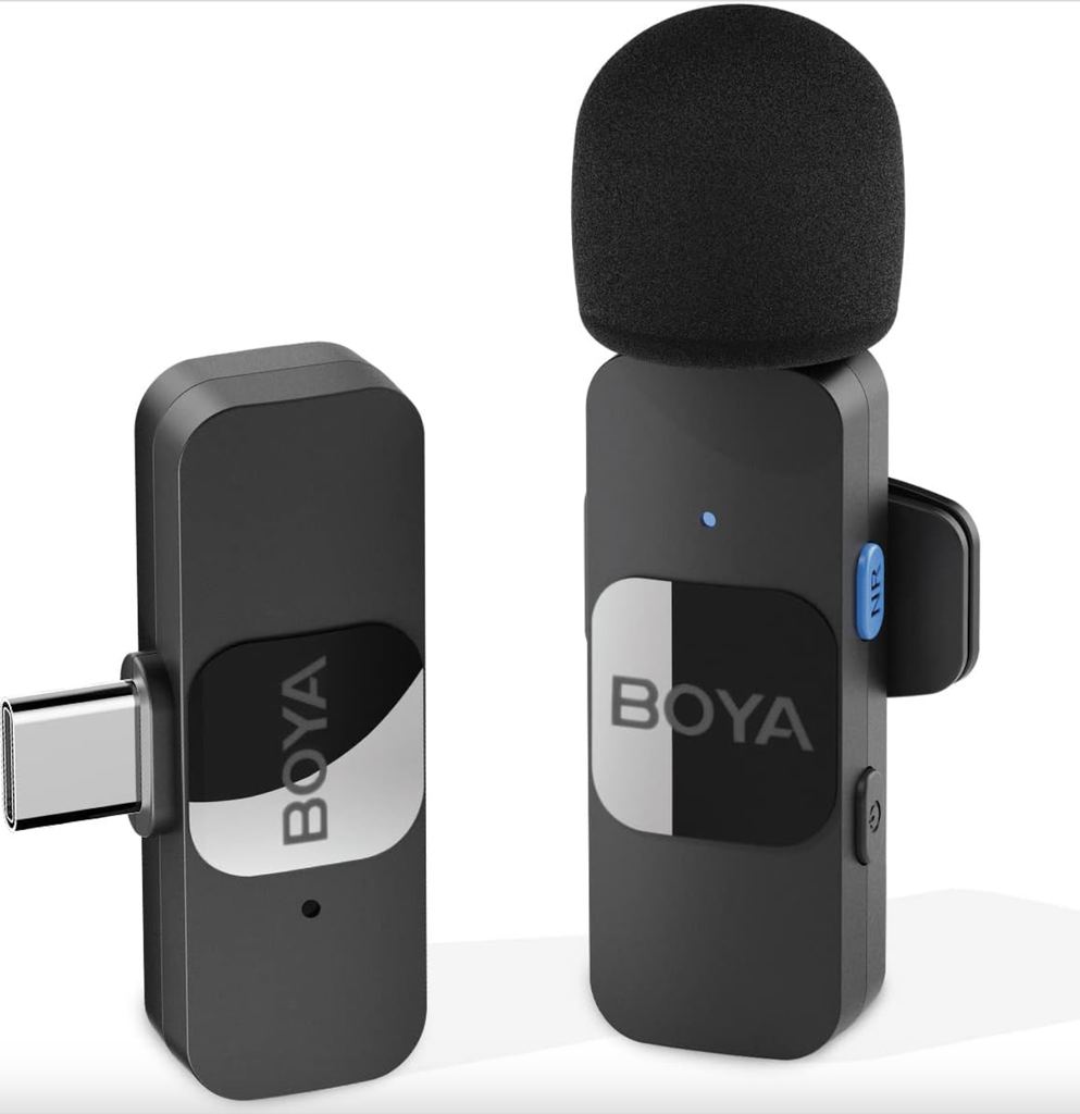 BOYA BY V10 USB C Wireless Microphone Mini Lapel Mic with Noise Cancelling Compatibale with Android Type C Smartphone Recording Millennium Technology