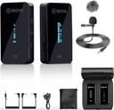 BOYA Wireless Lavalier Microphone, by-XM6-K1 2.4G Compact Professional Lapel Mic with Rechargeable Charging Case for iPhone/iPad/Android/Camera-7HR Battery, 328' Range,LED Display