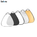 Selens 5 in 1 Triangle 80cm Light Reflector Photography Collapsible Portable with Handle for Photo Studio Portrait Shooting