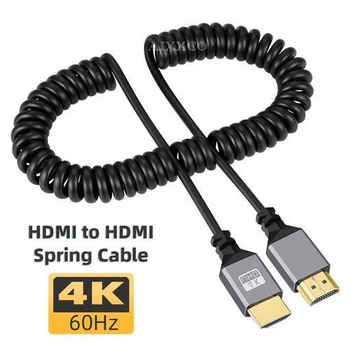 spring wire Cable 4K/60Hz HDMI 2.0 Male to Male