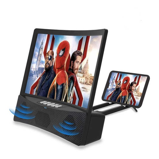 12 inch 3D Cell phone screen Magnifier pantalla amplificadora Double Portable Bluetooth speaker
