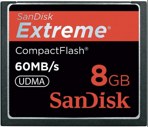 Sandisk 8GB Extreme CF memory card - UDMA 60MB/s 400x