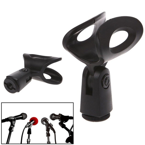 Mic Microphone Stand Accessory Flexible Plastic Clamp Clip Holder Mount InL3