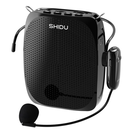 SHIDU S615 Voice Amplifier for Teachers, Mini Voice Amplifier with UHF Wireless Microphone Headset