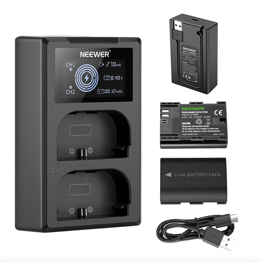 NEEWER 2-Pack NP-FW50 Replacement Battery Charger Set - NEEWER