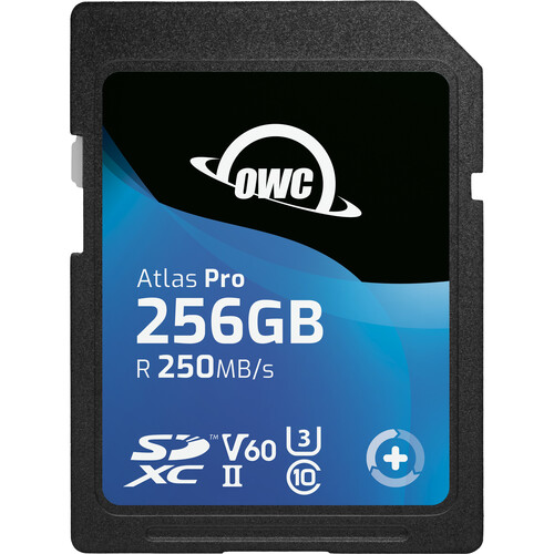 OWC 256GB Atlas Pro 250 MB/s V60 UHS-II SDXC Memory Card