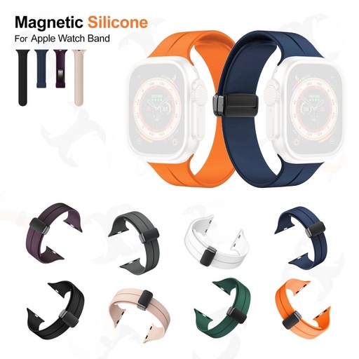 Magnetic silicone strap for Apple Watch