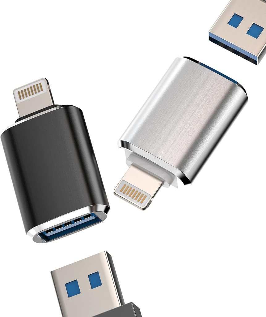 iPhone OTG Adapter(2Pack)USB Female to Lightning Male Dongle | Millennium  Technology - ملينيوم تكنولوجي