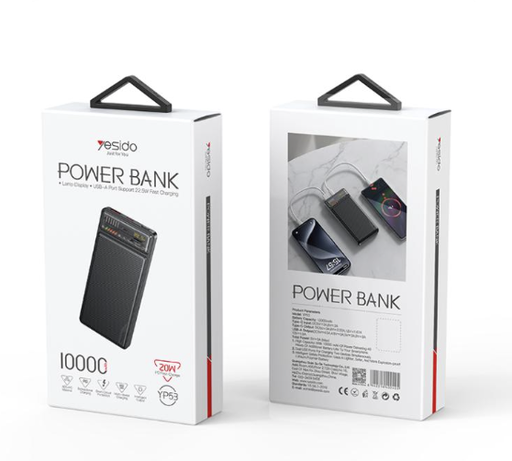 YESIDO 10000mAh YP35 PD 22.5w Power Bank, LED digital display.